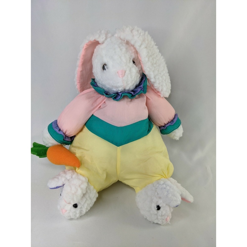 World Bazaar Nylon Rabbit Plush 12 Inch Carrot Stuffed Animal Toy